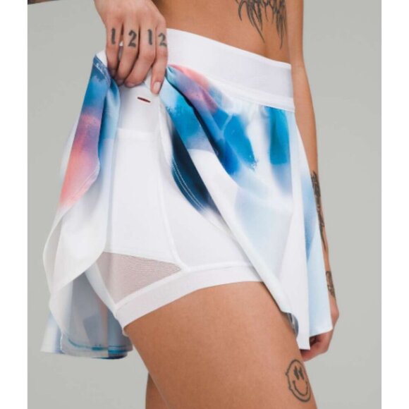 Lululemon Court Rival High-Rise Skirt Baseline Wash Print Multi 1674 - Picture 12 of 13